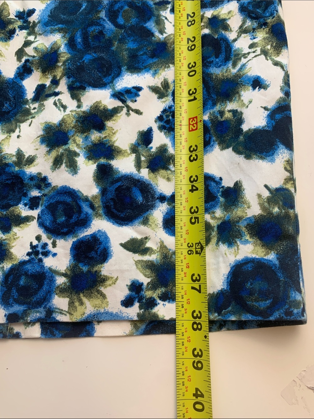 Ann Taylor Blue and White Floral Midi Shift Dress, Lined, Back Zipper - Picture 8 of 11